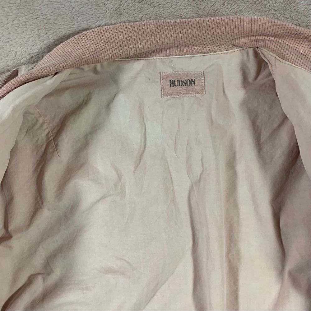 Hudson The Gene Pink Puffer Bomber Jacket S - Picture 8 of 12